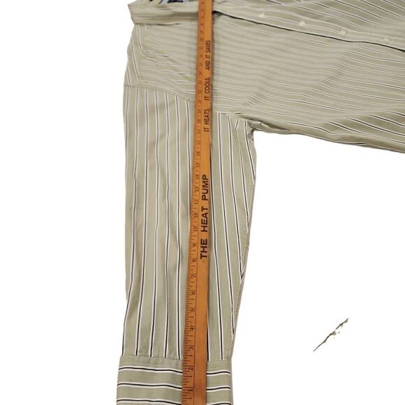 Tommy Hilfiger Men's Green Striped 80's 2 Ply Fabric Button Down Shirt Size XXL - Picture 14 of 15